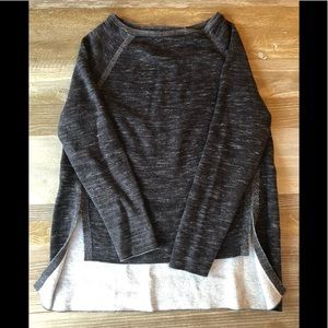 Grey Sweater/ Crop front low back